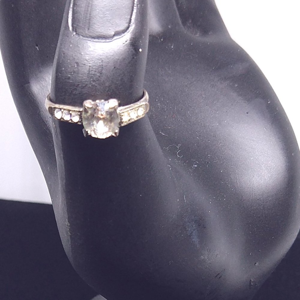 Antique Engagement Type Ring 1.6g Sterling Silver